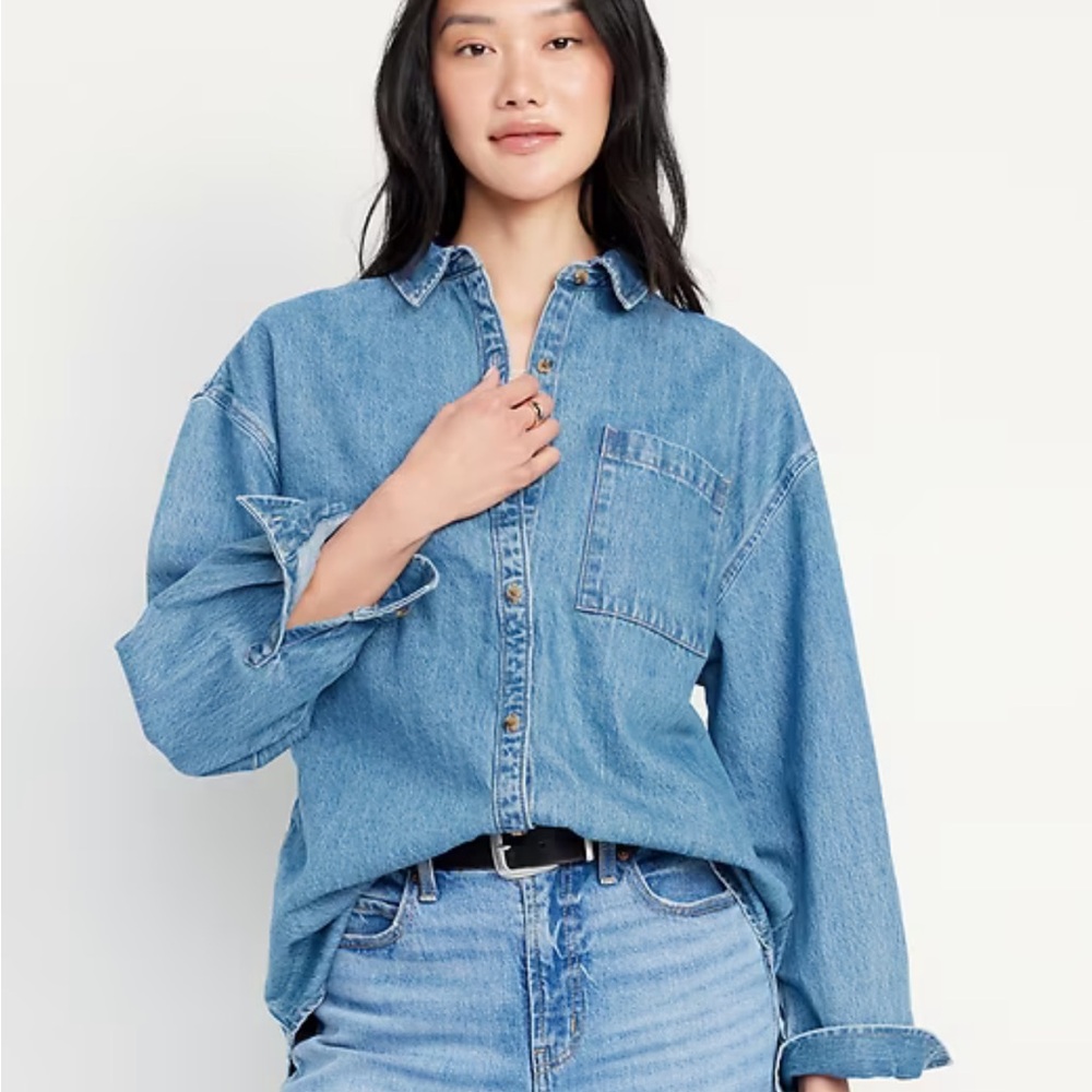 Old Navy Blue Button Down Shirt